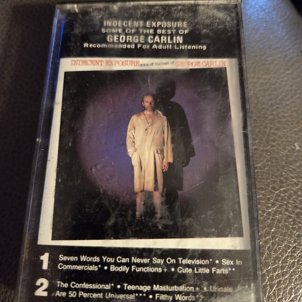 George Carlin Indecent Exposure Vintage Cassette Tape 1975 w/Original J Card